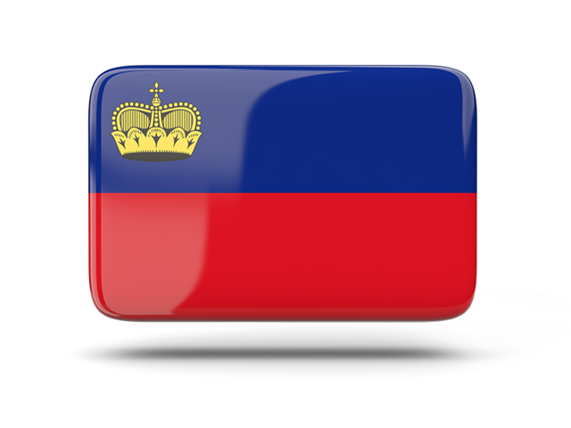 Rectangular icon with shadow. Download flag icon of Liechtenstein at PNG format