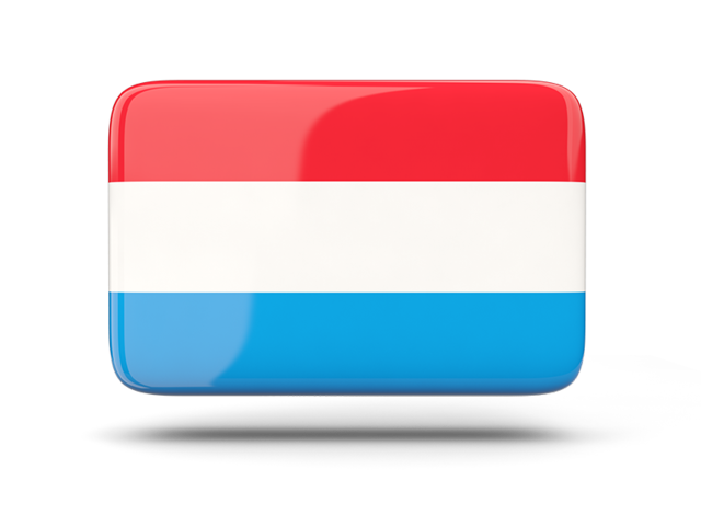 Rectangular icon with shadow. Download flag icon of Luxembourg at PNG format