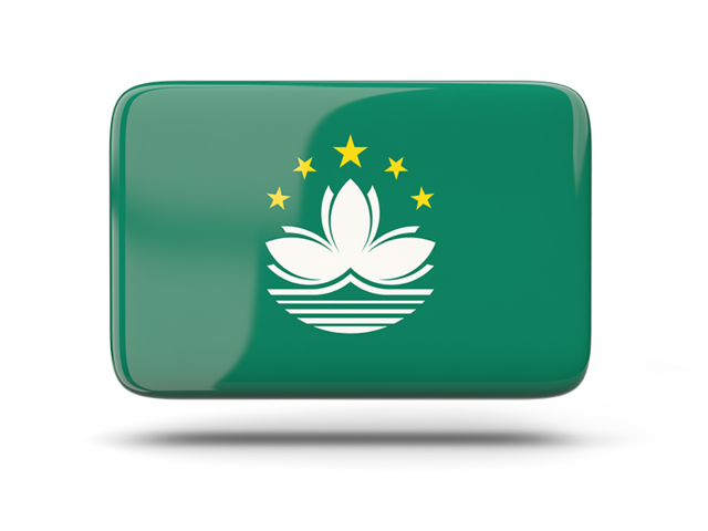 Rectangular icon with shadow. Download flag icon of Macao at PNG format