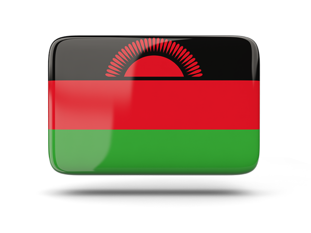 Rectangular icon with shadow. Download flag icon of Malawi at PNG format