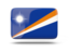 Marshall Islands. Rectangular icon with shadow. Download icon.