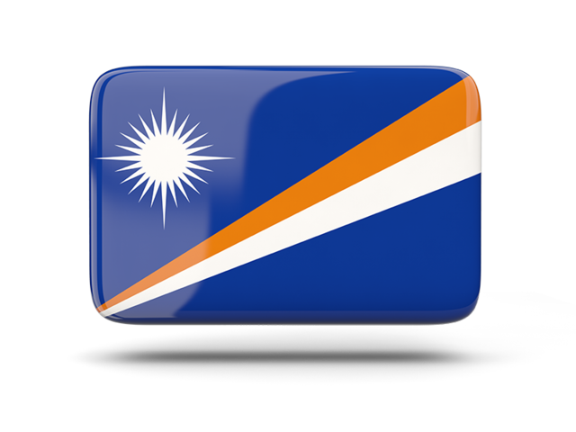 Rectangular icon with shadow. Download flag icon of Marshall Islands at PNG format