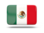 Mexico. Rectangular icon with shadow. Download icon.