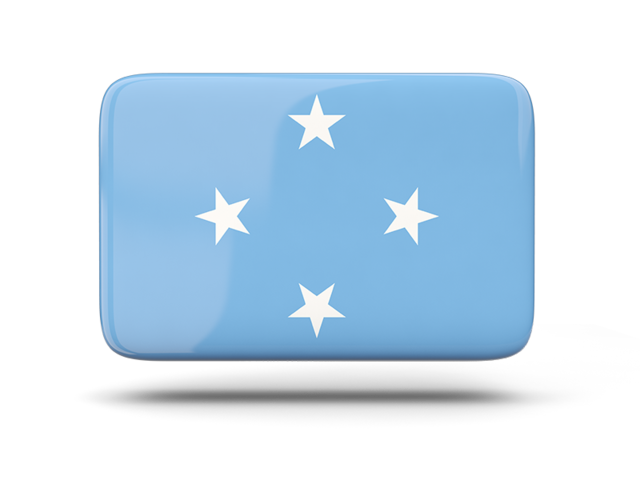 Rectangular icon with shadow. Download flag icon of Micronesia at PNG format