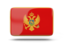 Montenegro. Rectangular icon with shadow. Download icon.