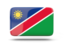 Namibia. Rectangular icon with shadow. Download icon.