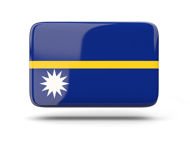 Rectangular icon with shadow. Download flag icon of Nauru at PNG format