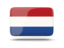 Netherlands. Rectangular icon with shadow. Download icon.