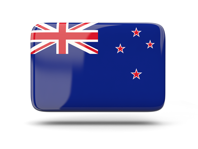 Прямоугольная иконка с тенью. Скачать флаг. Новая Зеландия