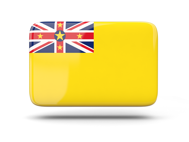 Rectangular icon with shadow. Download flag icon of Niue at PNG format