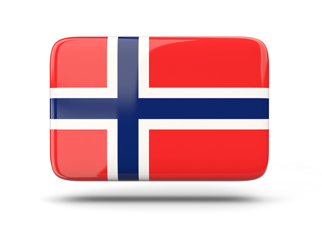 Прямоугольная иконка с тенью. Скачать флаг. Норвегия
