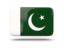 Pakistan. Rectangular icon with shadow. Download icon.