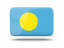 Palau. Rectangular icon with shadow. Download icon.