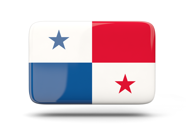 Rectangular icon with shadow. Download flag icon of Panama at PNG format