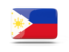Philippines. Rectangular icon with shadow. Download icon.