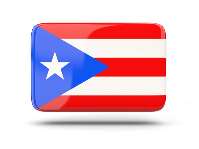Rectangular icon with shadow. Download flag icon of Puerto Rico at PNG format