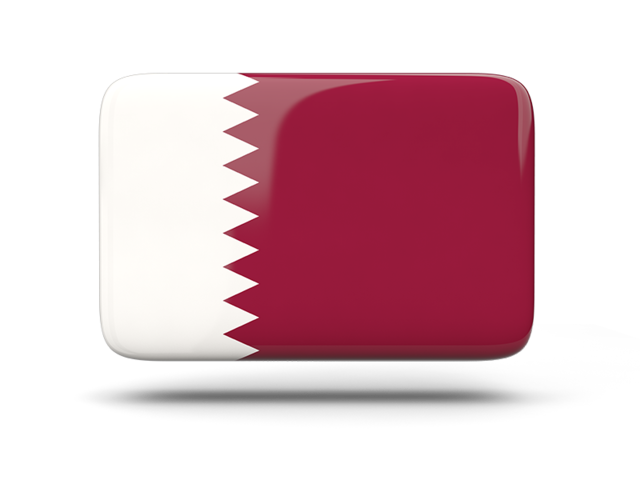 Rectangular icon with shadow. Download flag icon of Qatar at PNG format