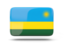 Rwanda. Rectangular icon with shadow. Download icon.