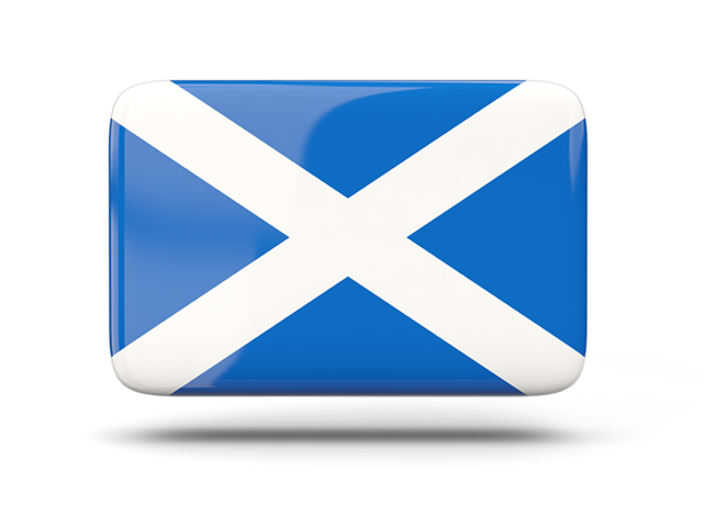 Прямоугольная иконка с тенью. Скачать флаг. Шотландия