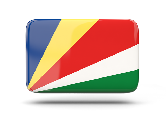 Rectangular icon with shadow. Download flag icon of Seychelles at PNG format