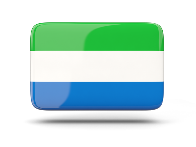 Rectangular icon with shadow. Download flag icon of Sierra Leone at PNG format