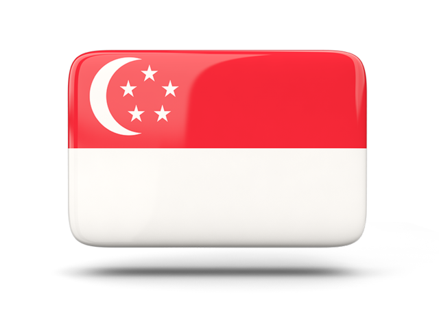 Rectangular icon with shadow. Download flag icon of Singapore at PNG format