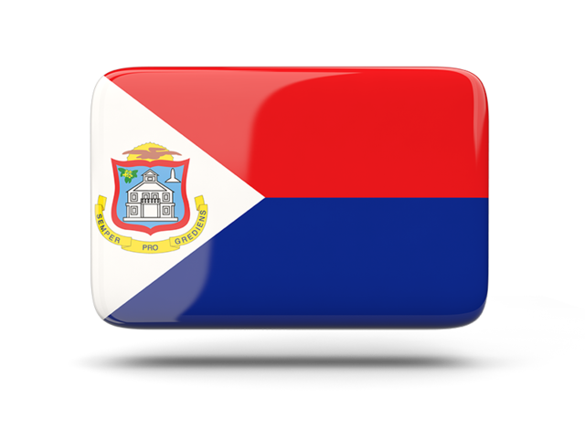 Rectangular icon with shadow. Download flag icon of Sint Maarten at PNG format