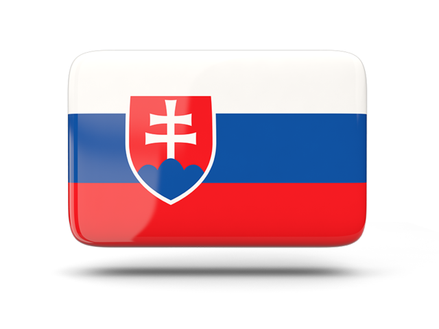 Rectangular icon with shadow. Download flag icon of Slovakia at PNG format