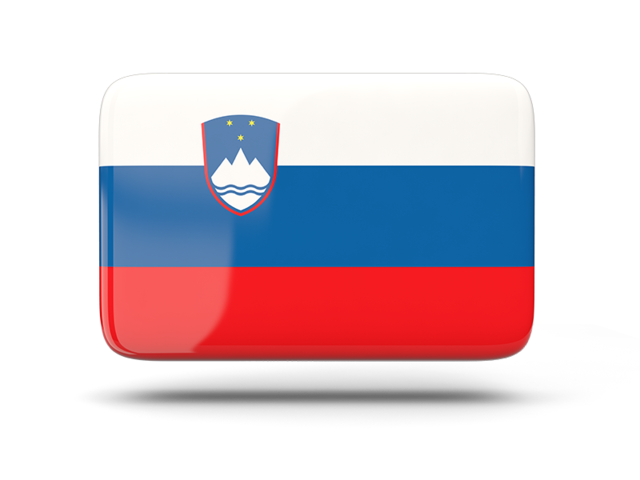 Rectangular icon with shadow. Download flag icon of Slovenia at PNG format
