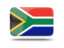 South Africa. Rectangular icon with shadow. Download icon.