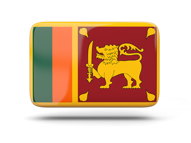 Rectangular icon with shadow. Download flag icon of Sri Lanka at PNG format