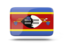 Swaziland. Rectangular icon with shadow. Download icon.