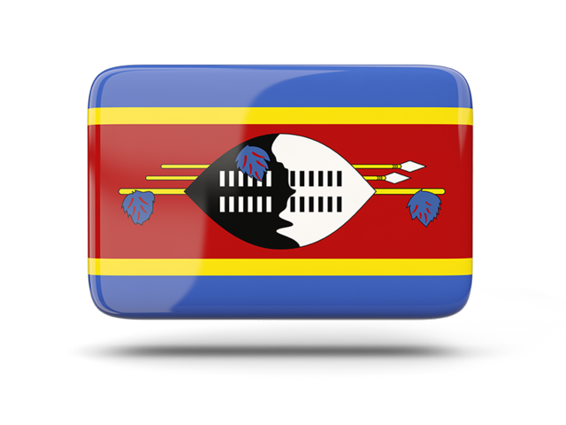 Rectangular icon with shadow. Download flag icon of Swaziland at PNG format