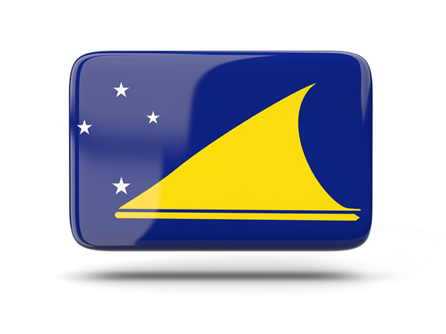 Rectangular icon with shadow. Download flag icon of Tokelau at PNG format