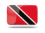 Trinidad and Tobago. Rectangular icon with shadow. Download icon.