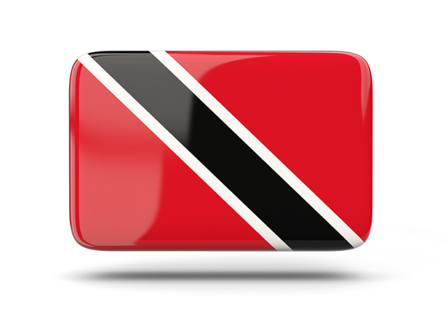 Прямоугольная иконка с тенью. Скачать флаг. Тринидад и Тобаго