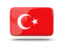 Turkey. Rectangular icon with shadow. Download icon.