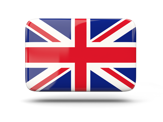 Rectangular icon with shadow. Download flag icon of United Kingdom at PNG format