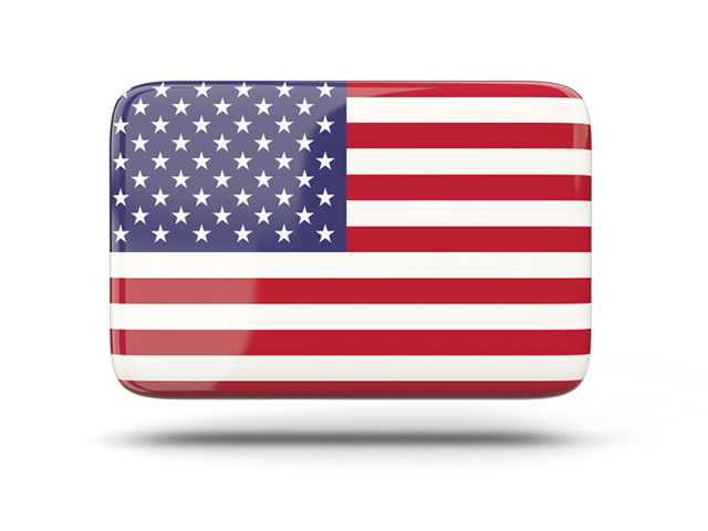 Rectangular icon with shadow. Download flag icon of United States of America at PNG format