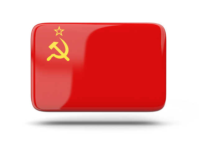 Rectangular icon with shadow. Download flag icon of Soviet Union at PNG format