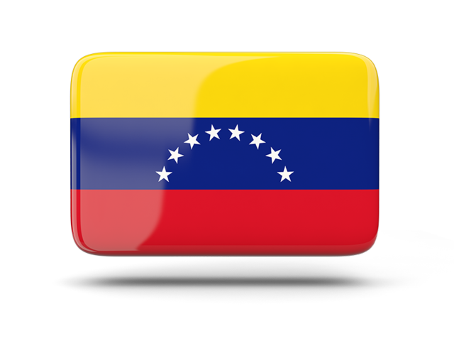 Прямоугольная иконка с тенью. Скачать флаг. Венесуэла
