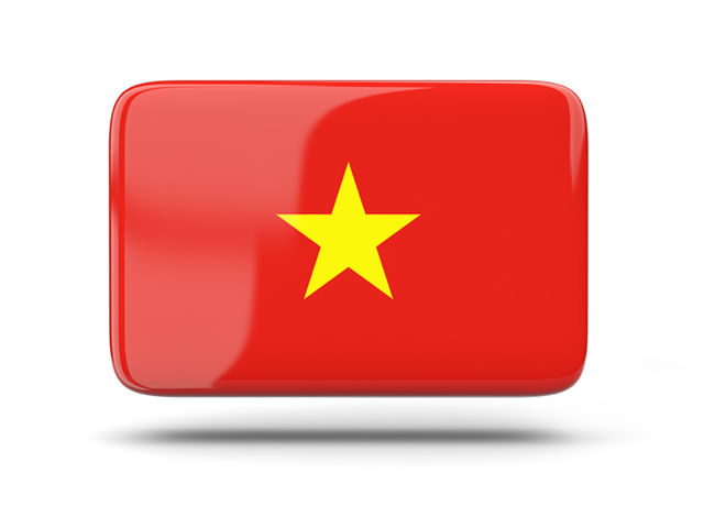 Rectangular icon with shadow. Download flag icon of Vietnam at PNG format