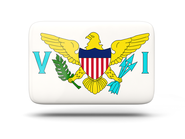Rectangular icon with shadow. Download flag icon of Virgin Islands of the United States at PNG format