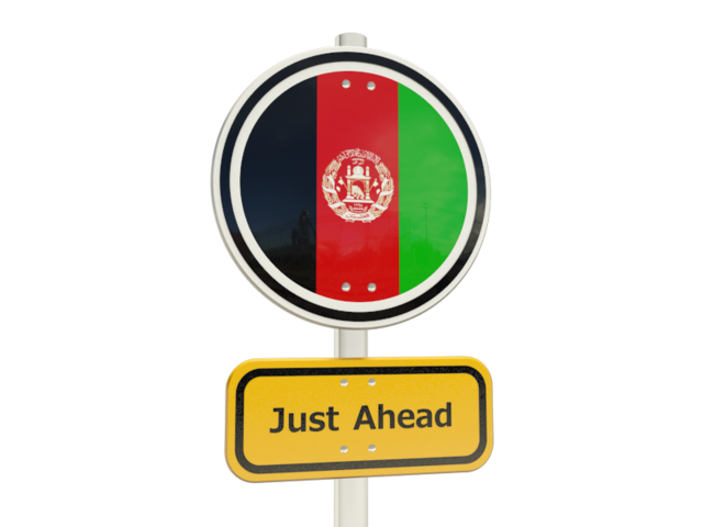 Road sign. Download flag icon of Afghanistan at PNG format