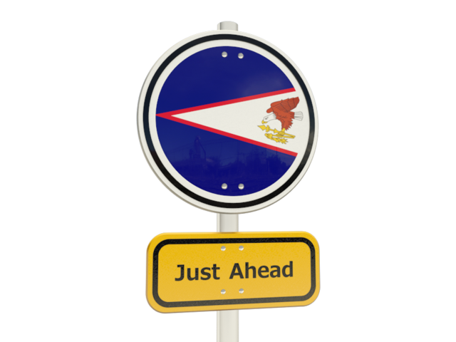 Road sign. Download flag icon of American Samoa at PNG format