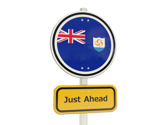 Road sign. Download flag icon of Anguilla at PNG format
