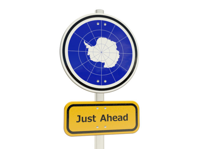 Road sign. Download flag icon of Antarctica at PNG format