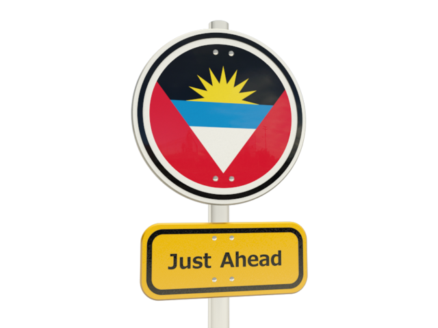 Road sign. Download flag icon of Antigua and Barbuda at PNG format