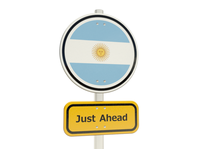 Дорожный знак. Скачать флаг. Аргентина