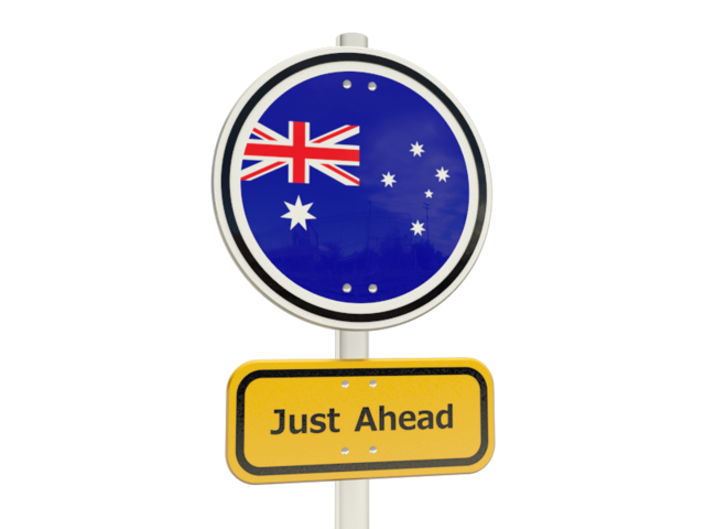 Дорожный знак. Скачать флаг. Австралийский Союз